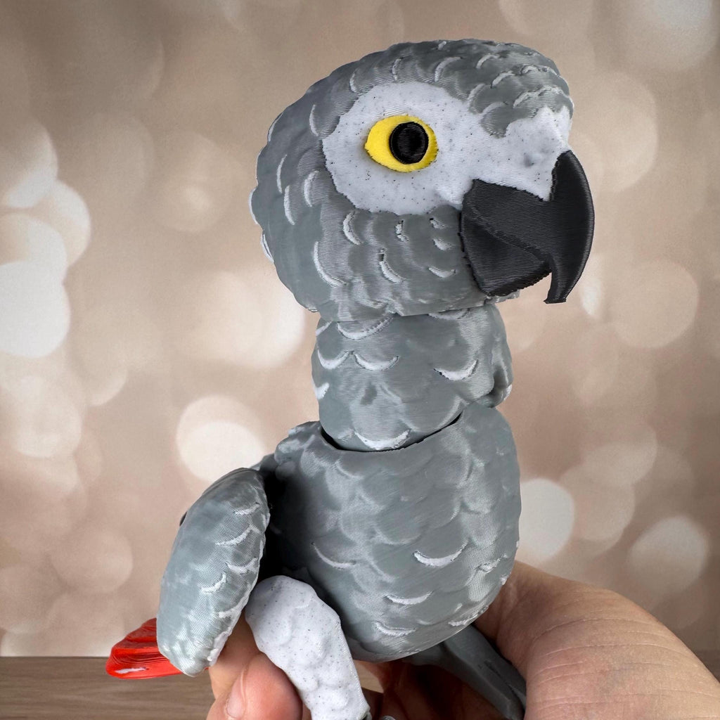 Congo African Grey Parrot, Poseable