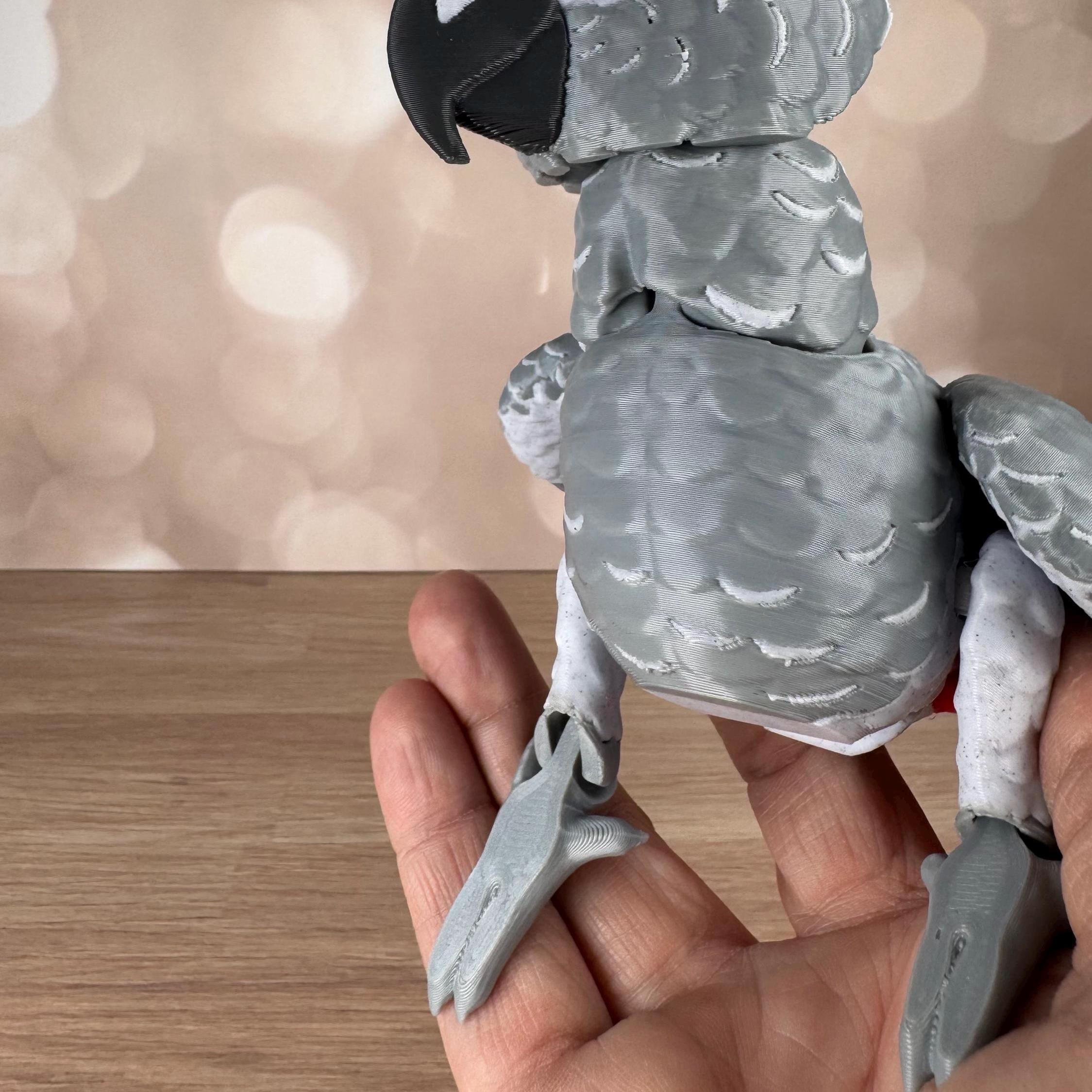 Congo African Grey Parrot, Poseable