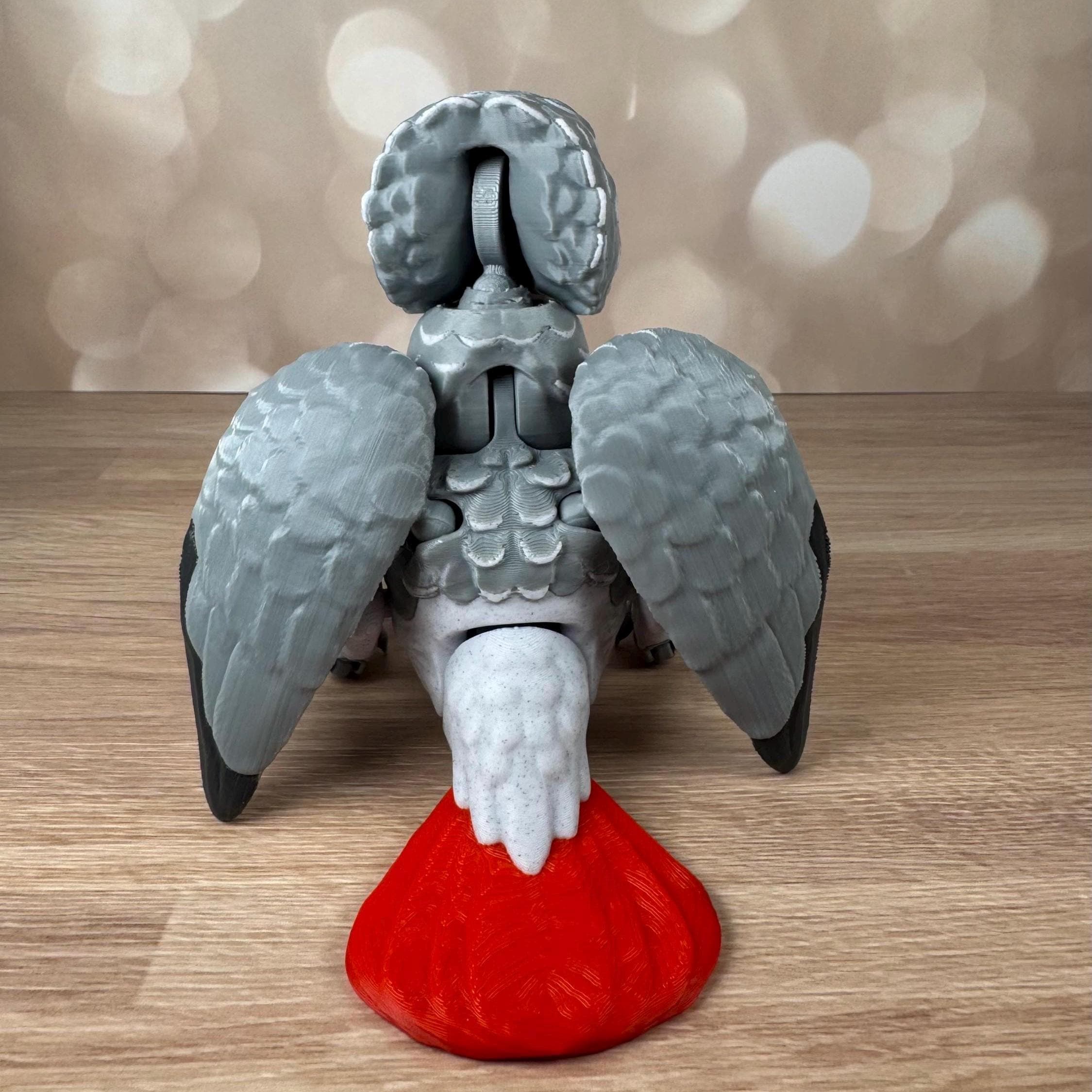 Congo African Grey Parrot, Poseable